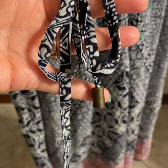 JESSICA SIMPSON MATERNITY sundress bodice ruffle Handkerchief hem Size large - Picture 6 of 11